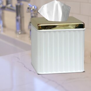 White Ceramic Tissue Box