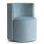 Chaises d'appoint tonneau en velours avec roulettes-406038459