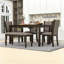 Ensemble de table de salle à manger 6 pièces avec table rectangulaire, banc et 4 chaises rembourrées Farmhouse-331298016