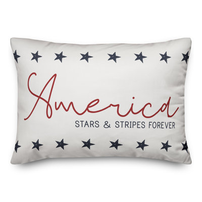  Housse et insert de coussin rectangulaire America Stars and Stripes Forever