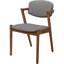 2 chaises de salle à manger de style Mid-Century moderne - tissu, de 2, et tissu