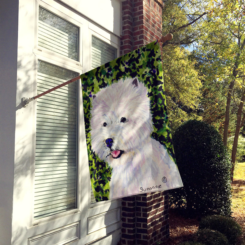 Polyester à 2 côtés 40 x 28 po drapeau maison, Westie 2