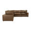 Hadleigh Brown Leather Modular L-sectional