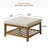 Wide Square Tufted Cocktail Ottoman with Storage Shelf-2081787005-2081787003