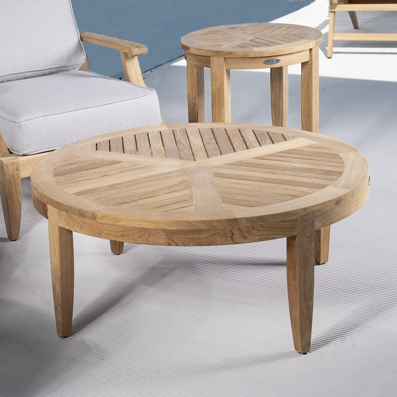 Laguna 40" Round Teak Outdoor Coffee Table