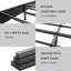 Structure de lit double en métal, lit plateforme carré avec rangement sous le lit, aucun matelas à ressorts requis, brun rétro