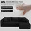 Canapé en L 108 po moderne, canapé modulaire rembourré avec coussin, canapé-lit à combinaison libre pour le salon, canapé à compression dans une boîte et aucun assemblage requis-538353754-542252939