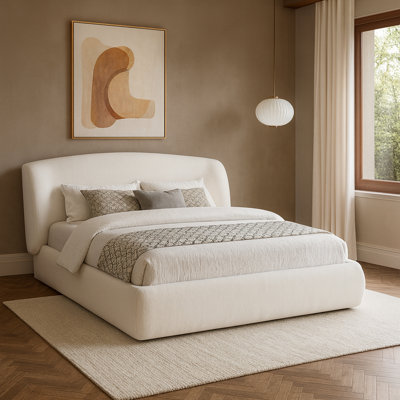 Sandro Burt Chenille Fabric Upholstered Bed