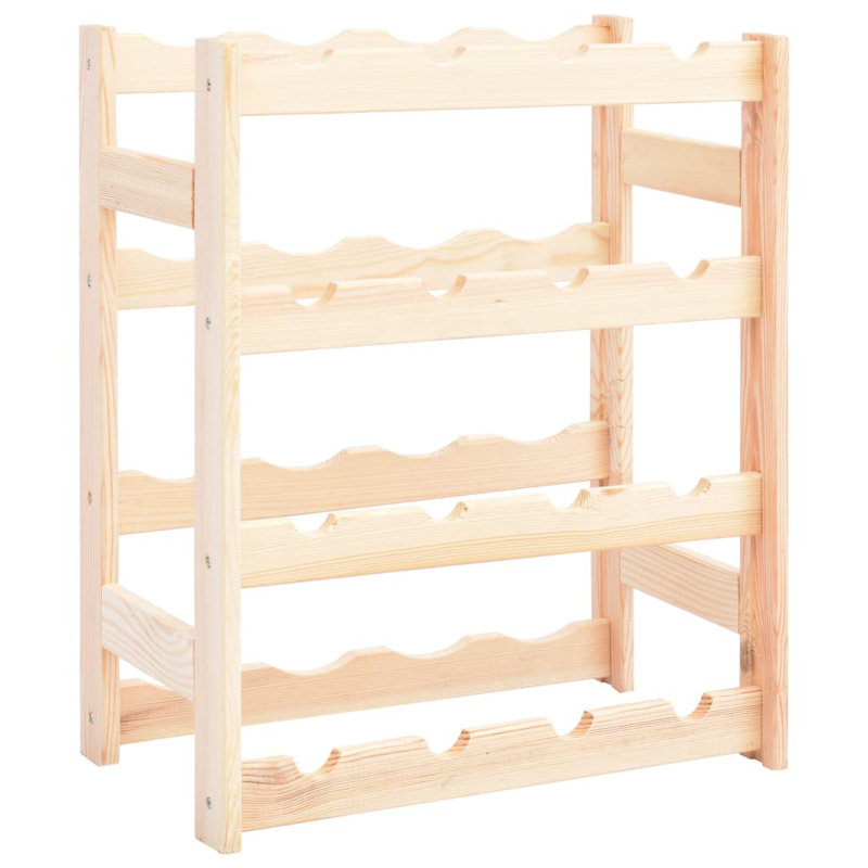 Maximilian Solid Wood Tabletop Wine Bottle Rack in Natural