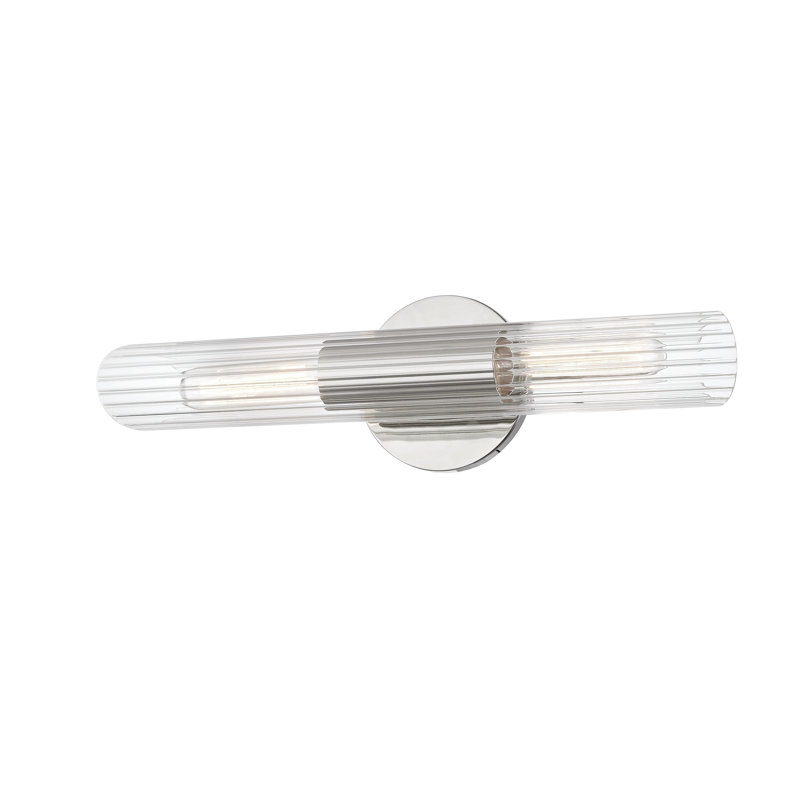 Anston Steel Armed Sconce, Polished Nickel