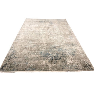 7x10 Blue and Gray Turkish Antep Rug