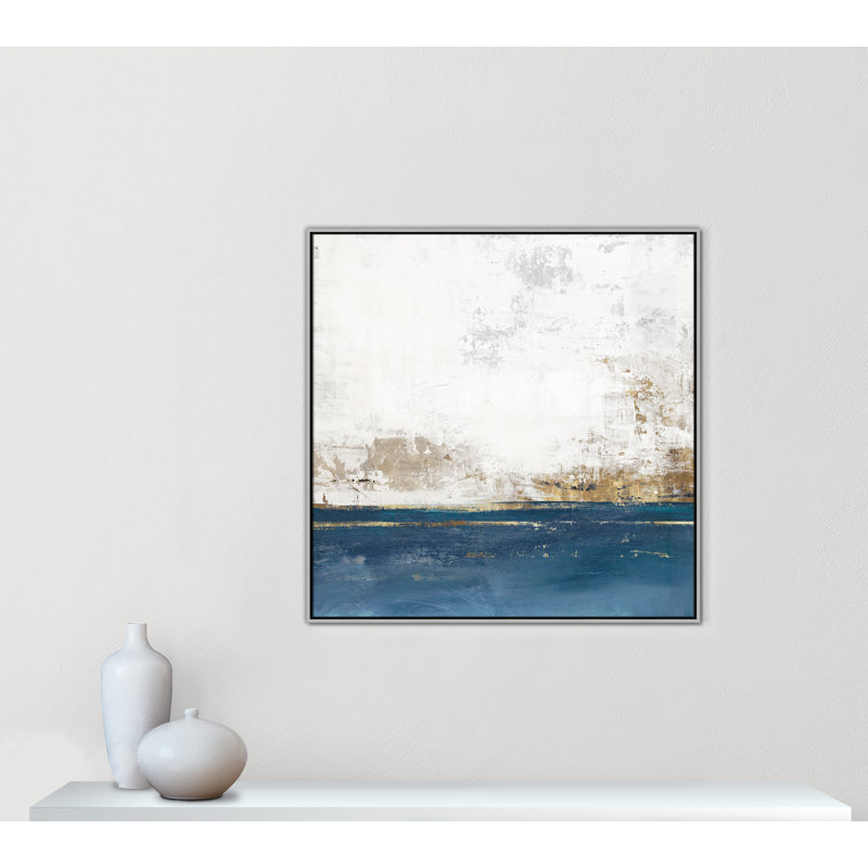 «Golden Horison Golden Horizon I» par Casa Fine Arts, H 41,5 po x l 41,5 po, Argent