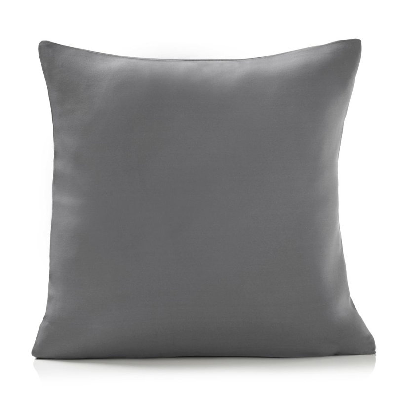 Nashli Square Cushion, Charcoal/Silver