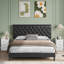 Ensemble de chambre à coucher 3 pièces, lit de rangement à DEL 4 tiroirs + 2 tables de chevet avec 3 tiroirs chacune et port USB + prise intégrée-183148609-183149503