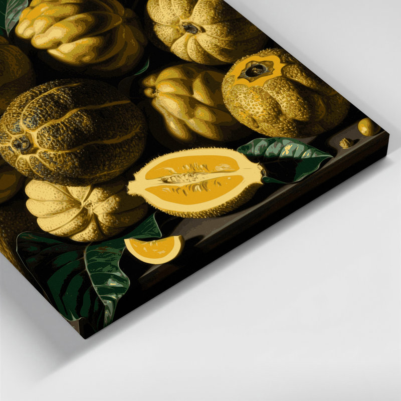 Art mural sur toile fruit à pain brun, H 11 po x l 14 po
