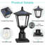 Lampadaire solaire d'extérieur, crépuscule 3000K