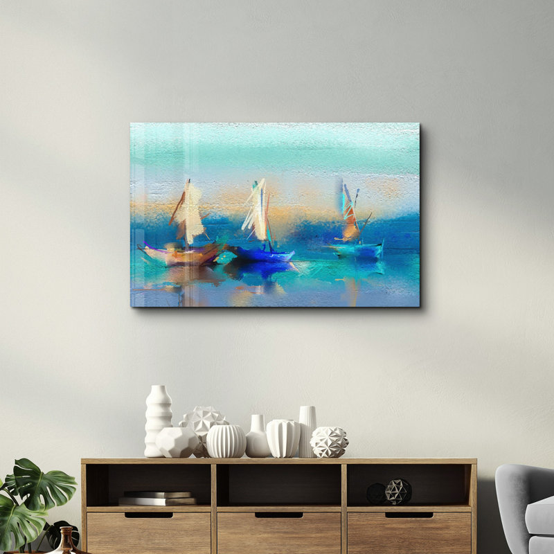 Lekeya Elegant Tempered Glass Wall Art Painting, 13.8 x 21.7 inches | 100% Tempered Glass, Thickness: 0.16 inches | UV Printed for Vibrant Colors | Perfect for Home Decor, Living Room, & Office Spaces