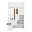 Wood Loft Bed With Built-In Desk, LED, Storage Shelves, Cabinets And Staircase-954693434