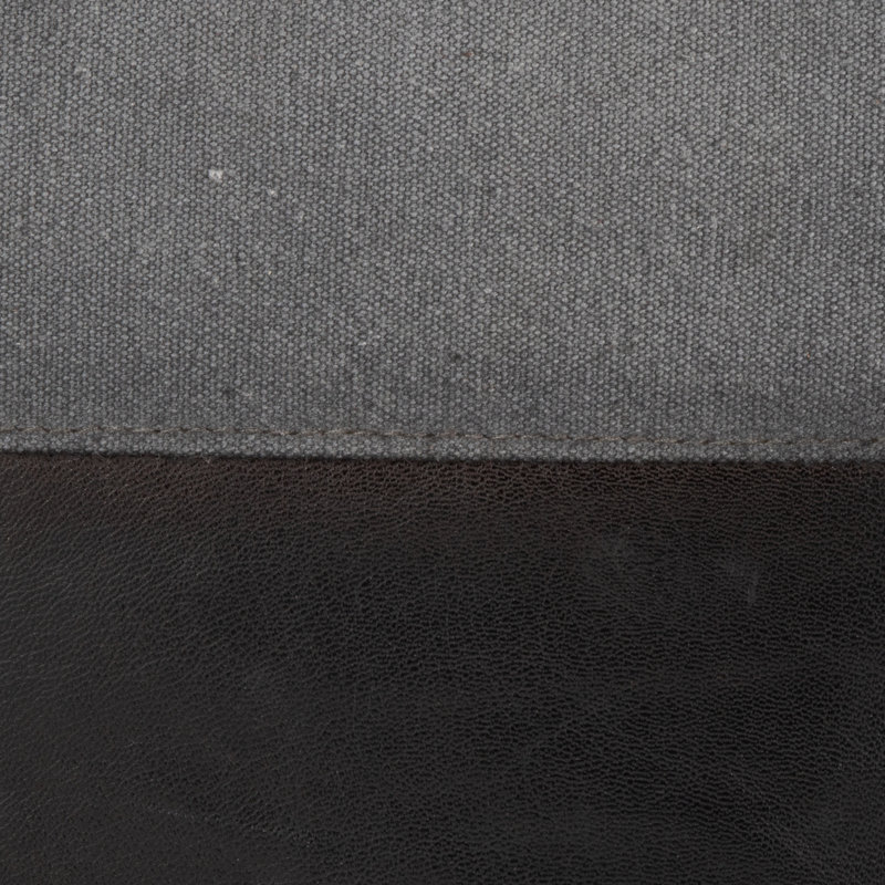 Cobbler Canvas Pouf, Gray