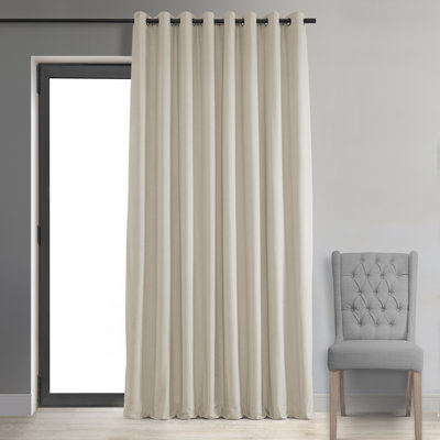 Indianapolis Extra Wide Signature Velvet Curtains for Bedroom Blackout Curtains Living Room Window Single Panel