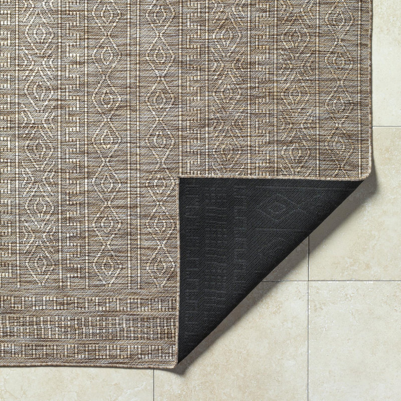 Jual Light Brown Outdoor Area Rug, Rectangle 2' x 2'11"