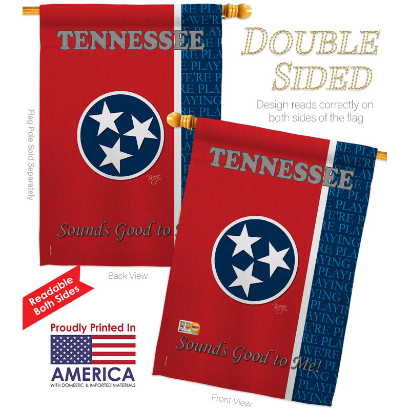 Double Sided 40'' H x 28'' W Polyester Flag Set
