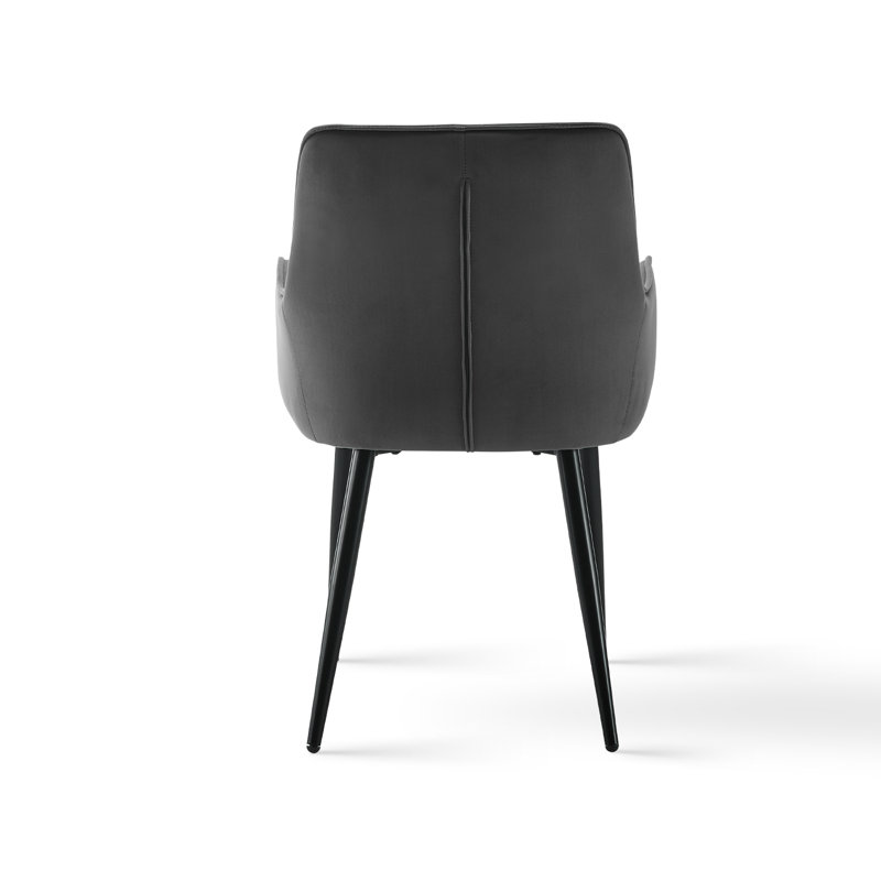 Gelnett 50cm H Velvet Upholstered Armchair, Grey