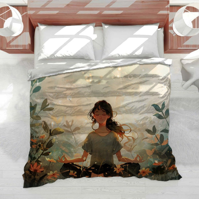Meditation Fantasy Cotton Blend Comforter, Twin XL Comforter