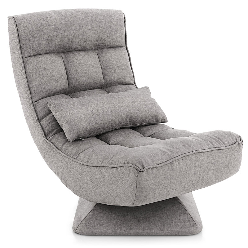 Chaise de jeu inclinable et pivotante Ebern Designs, Gris