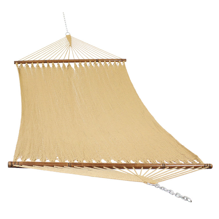 Jenkinsburg 2-Person Soft-Spun Polyester Rope Spreader Bar Hammock with 600 lb Capacity