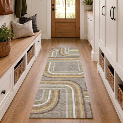 Tapis géométrique Premium lavable à la machine Villers