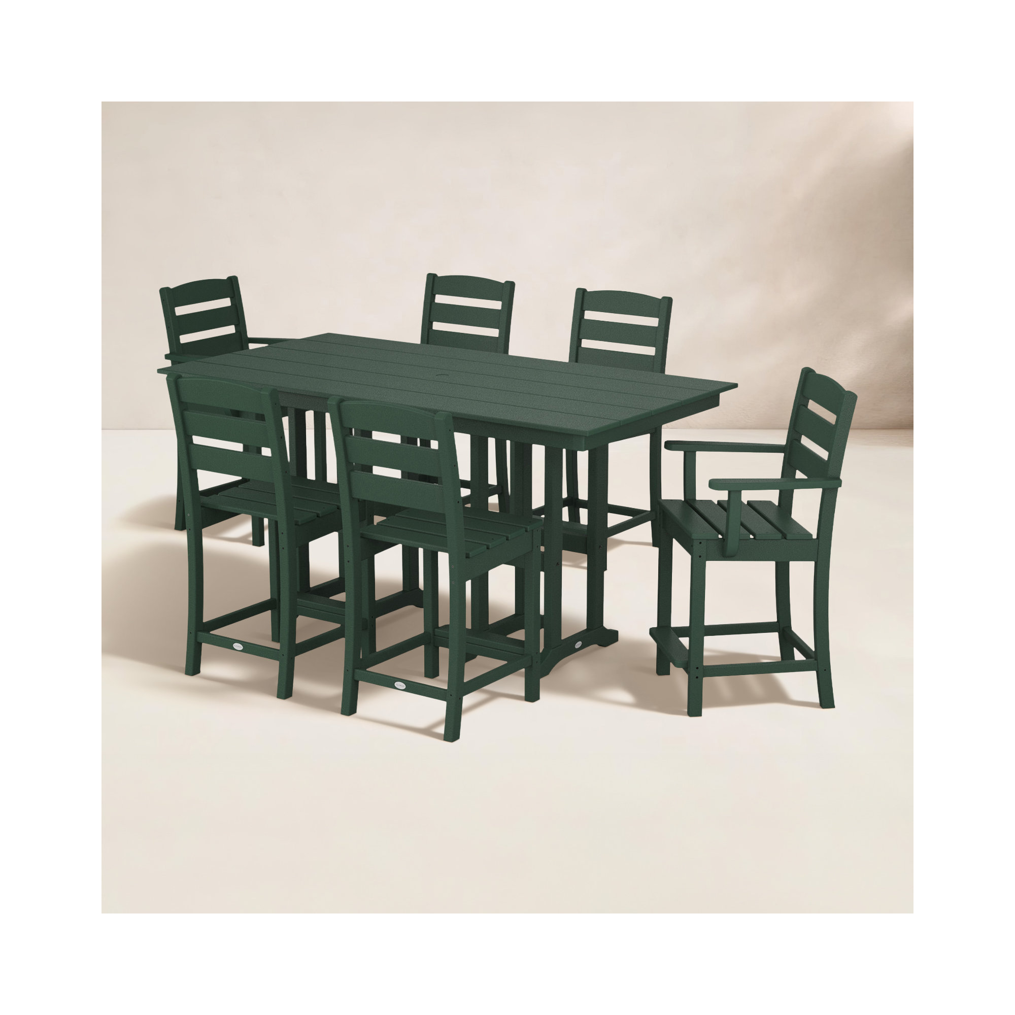 Lakeside 7-piece Counter Set, Green