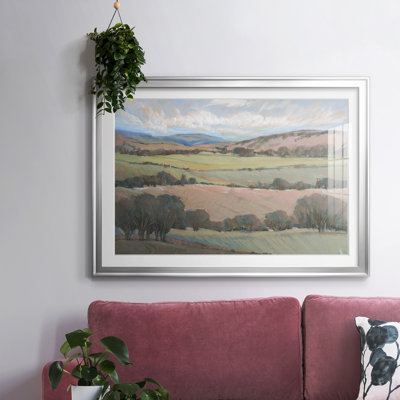 Hilly Countryside I, reproduction d'art encadrée