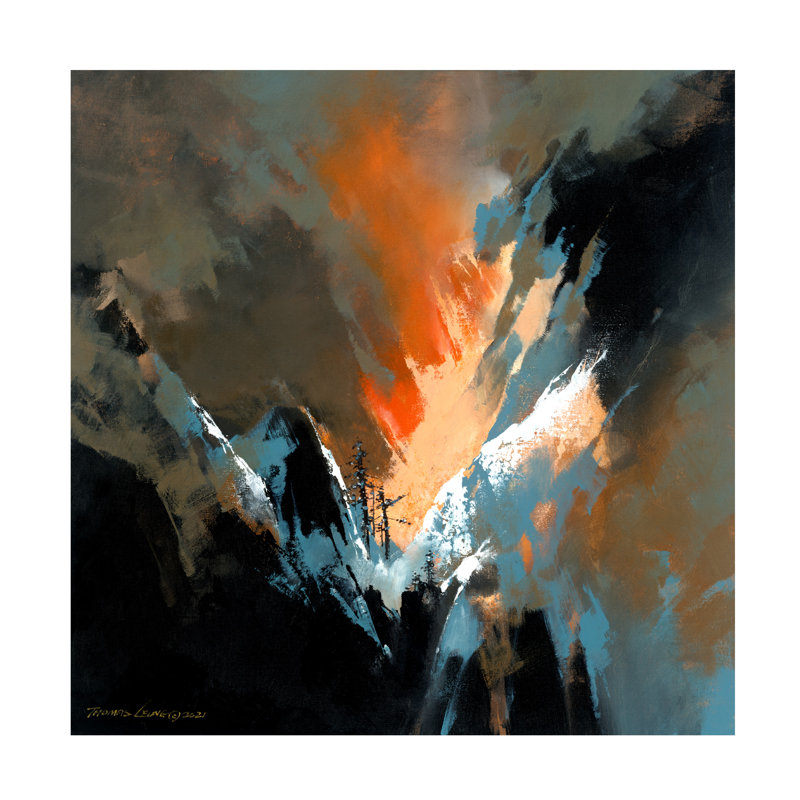 «Thomas Leung Snow Valley», art sur toile, H 14 po x l 14 po