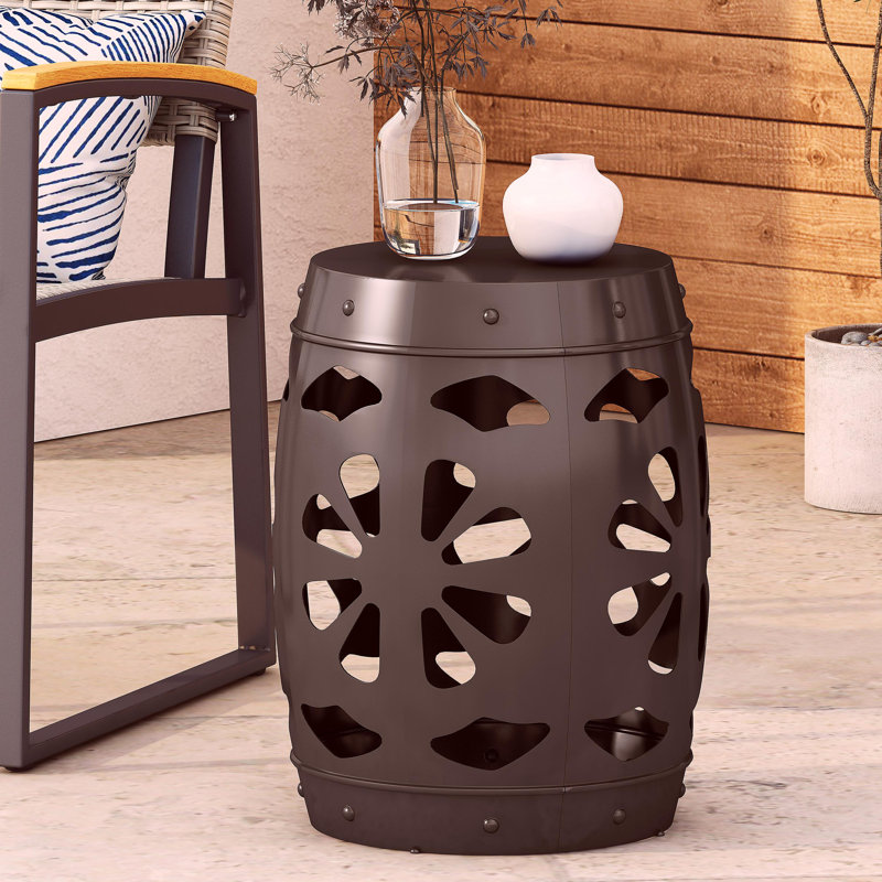 Table d'appoint en métal, Noir