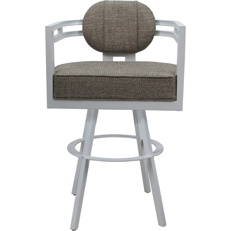 Tabouret de bar pivotant en métal, assise de 66 cm (26 pouces)., Tan