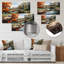 Décoration murale en métal Beige Bridge Impressionist Crossing An I - Architecture-1250832827