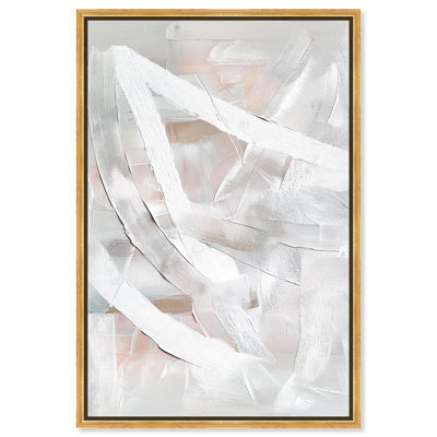 «Thick White Texture I», art mural blanc sur toile 