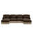 Large Modular Sofas Chenille Leopard Print Modern U Shaped For Home