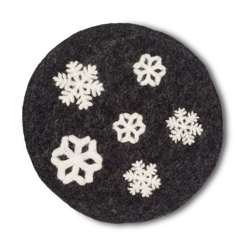 Round 1 Piece Trivet, Charcoal/White