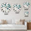 Fields of Turquoise Watercolor Flower II - Horloge murale traditionnelle-73163611