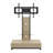 Modern Mobile TV Stand with Wheels & Mount for 32-75" TVs, Adjustable Height Floor Cart with Lockable Wheels, Tempered Glass Shelf & Storage Drawer, Natural Wood & Metal Entertainment Center-125973567