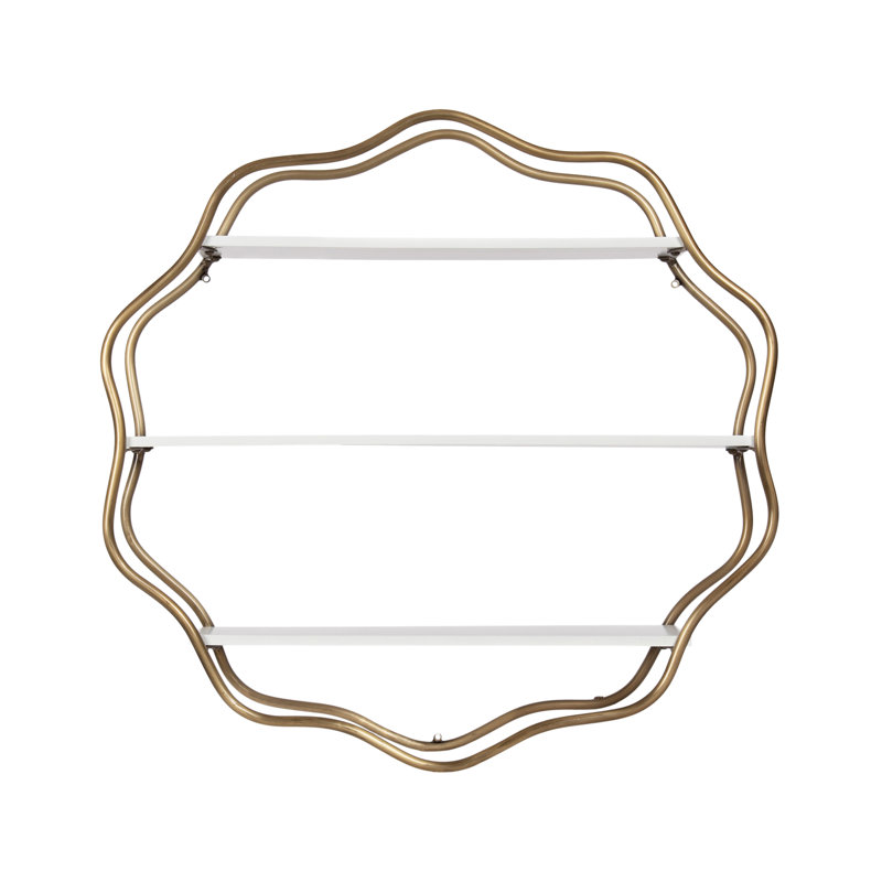 Wavella Modern Scalloped Three-Tier Wall Shelf