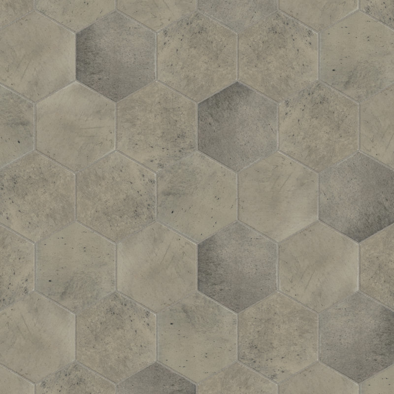 Capri 7" x 8" Porcelain Stone Look Wall & Floor Tile, Fumo