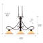 Luminaire pour îlot 3 lumières Rosalinda