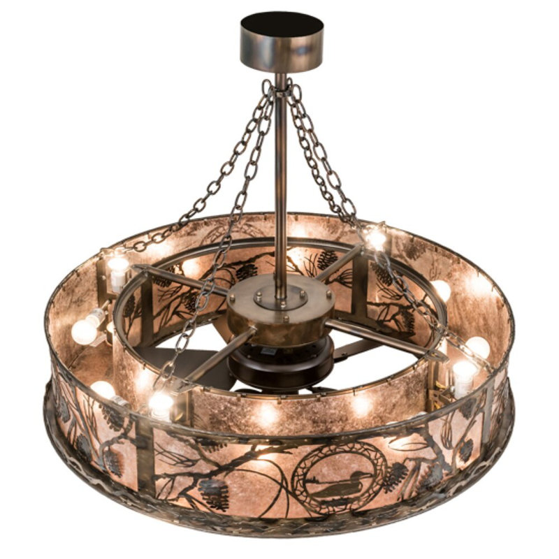 Ventilateur de plafond 30 po avec ensemble d'éclairage Jaiza