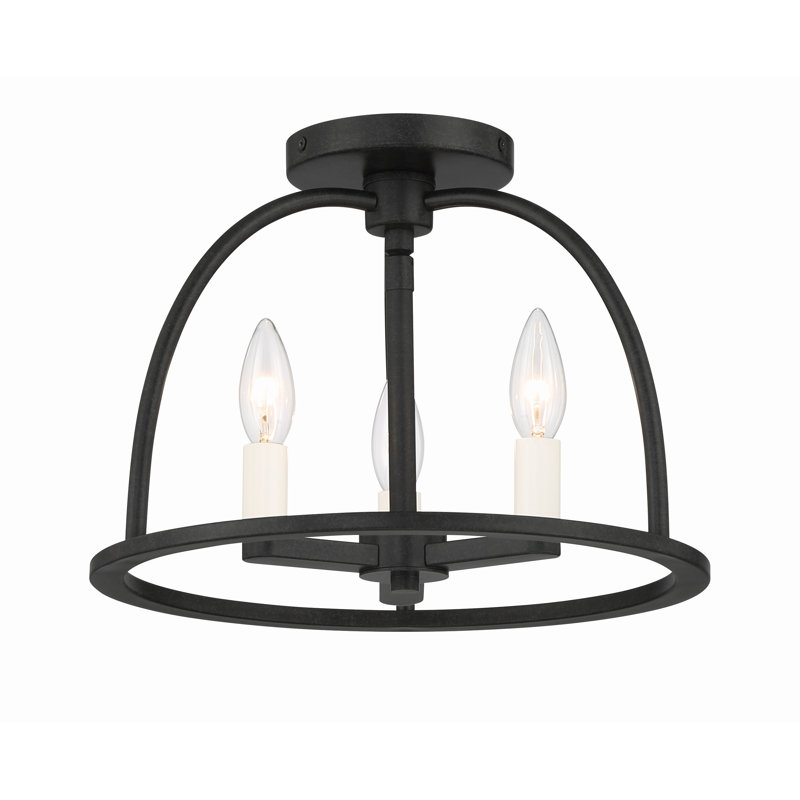 Plafonnier noir 3 lumières Divina Aleena, Noir
