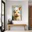 «Bathroom Bunny», art mural abstrait romantique moderne-129024889