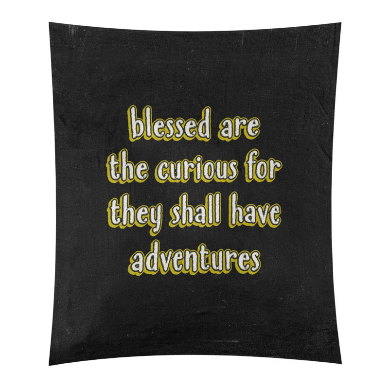 Tapisserie tableau noir en citation de polyester, H 60 po x l 51 po, Jaune