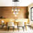 Adjustable Height 9 Lights Metal Body Cluster Pendant